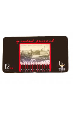 Graded Sketch Pencil 12 PSC Metal Case ZL 1919